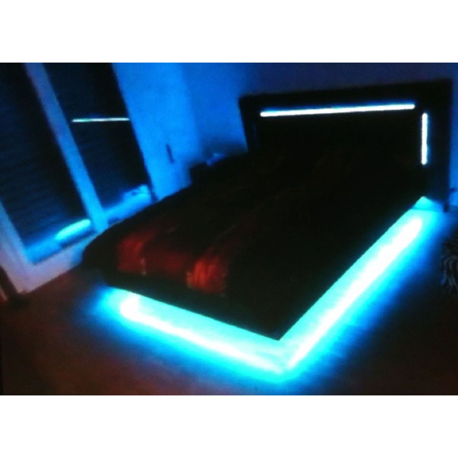 Details About Rgb Led Color Changing Bedroom Bed Room Mood Accent Lights Kit Beats To Music