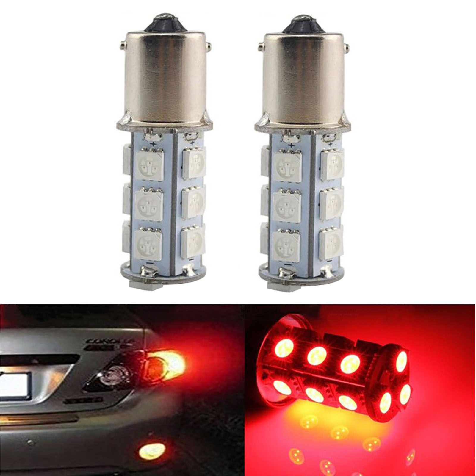 1156 18SMD Red LED Park Parking Tail Light Turn Signal Reverse