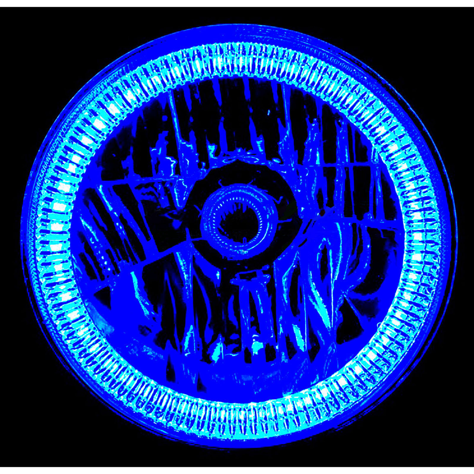 7" SMD Blue LED Halo Headlights 6K 6000K HID Light Kit Fits 7615 Jeep Wrangler eBay