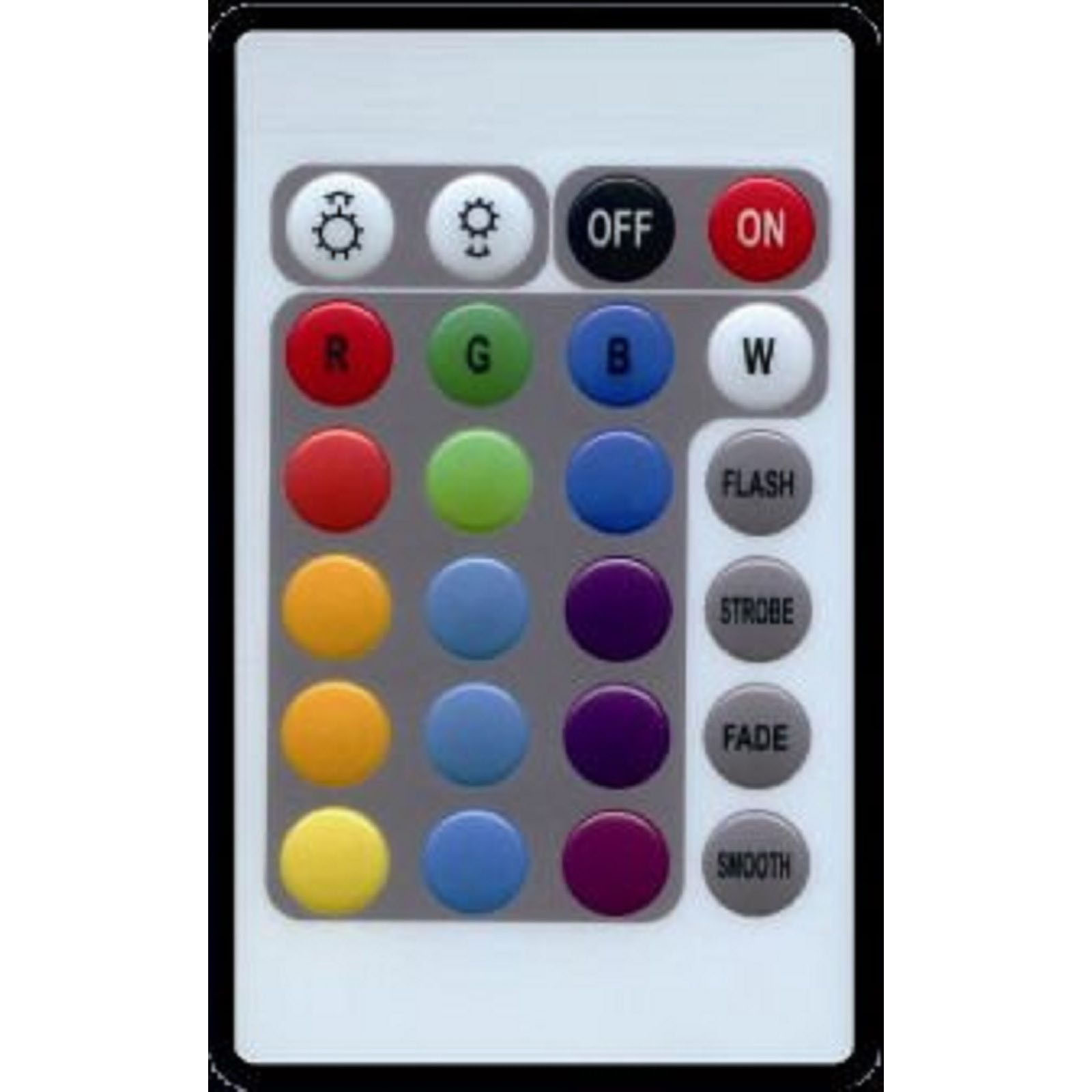 Replacement: 24 Key 16 Color Ir RGB Remote Control For Controller Brain ...