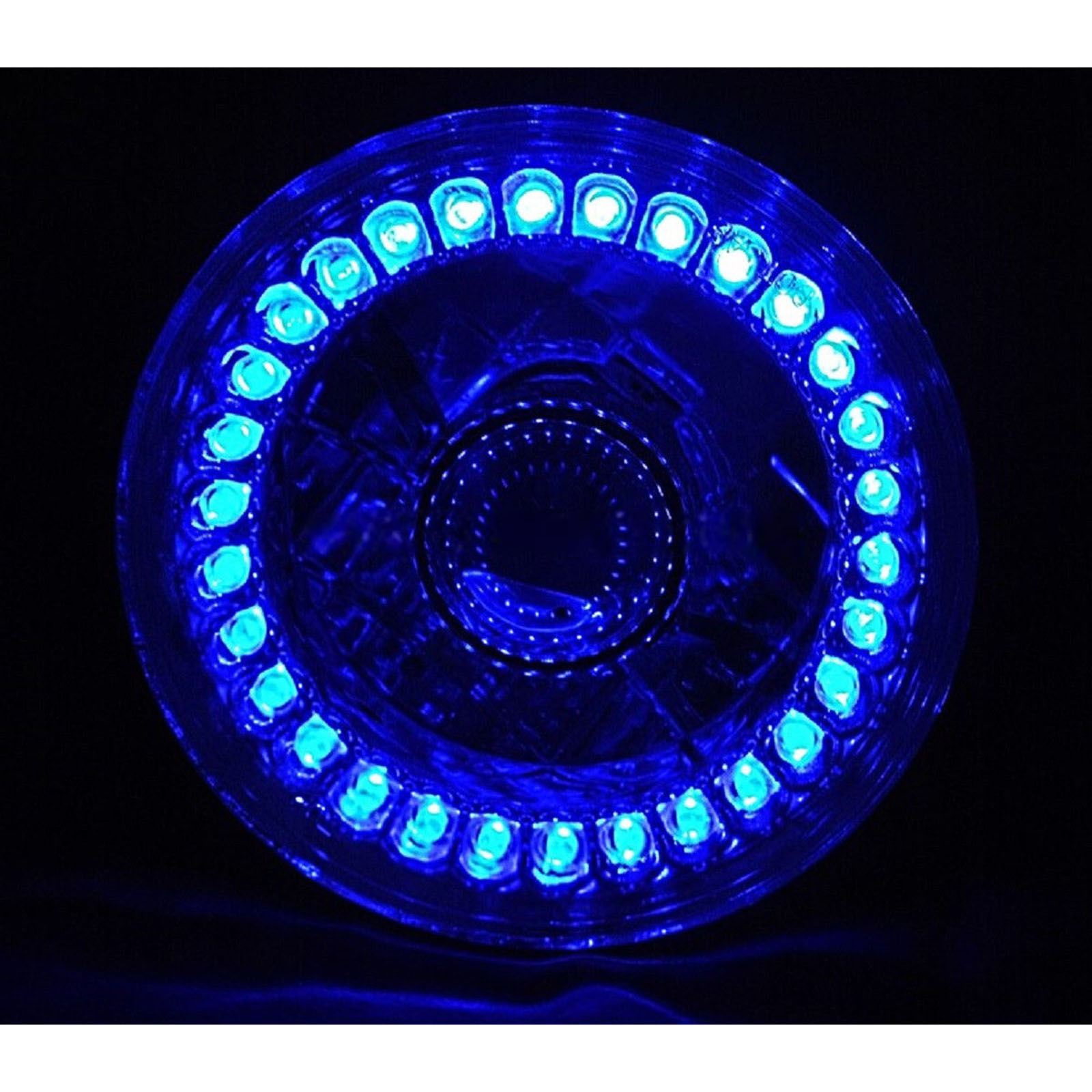  5  3 4 Halogen Blue LED  Ring Halo Angel Eyes Projector 
