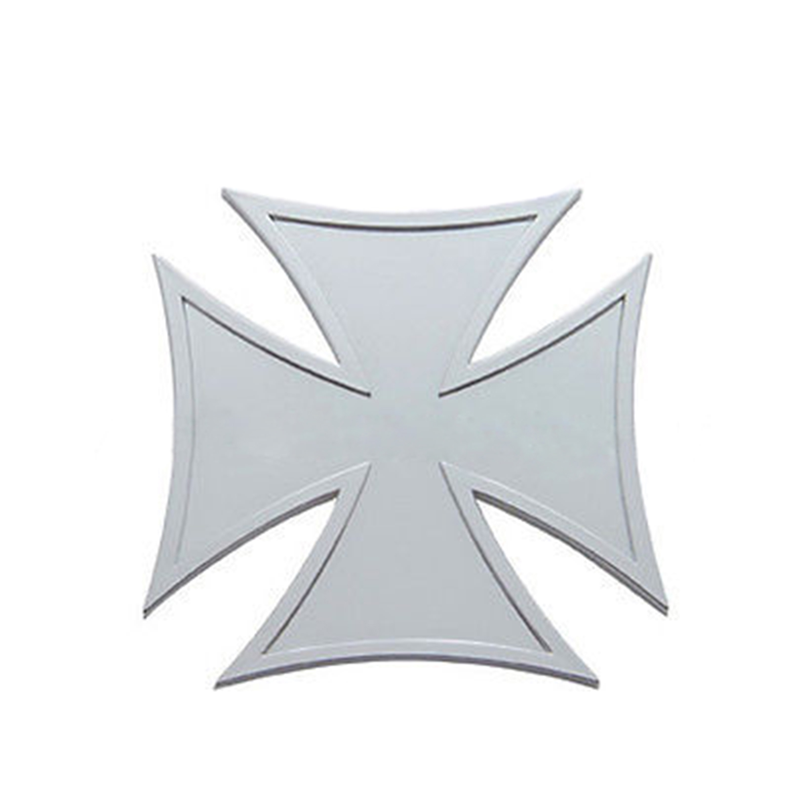 Iron Maltese Cross Accent Chrome Plastic Emblem Universal Fit Hot Rat ...