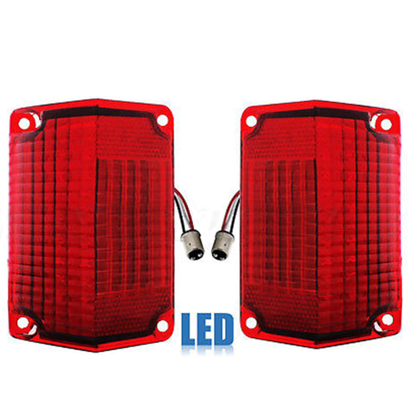 68 69 Chevy El Camino LED Tail Turn Signal Light Lenses w/ Gaskets ...